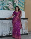Ddf Purple Flower Designer Banarasi Silk Sarees Wholesale Price In Surat